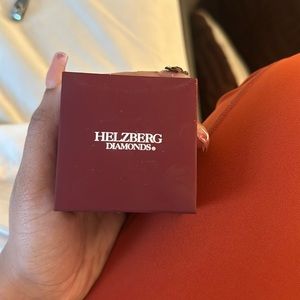 14 k yellow Gold heart necklace and earrings.